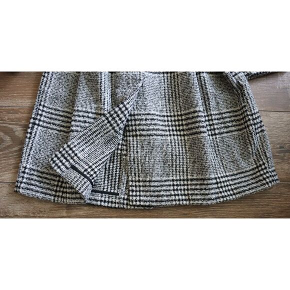 Old Navy 809503-001 Women's Sz XL Black Plaid Belted Overcoat - Picture 11 of 13